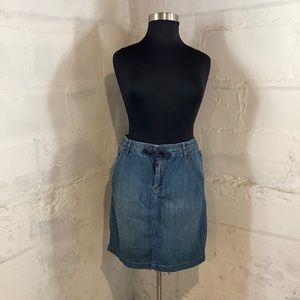 Size 16 Eddie Bauer Jean Mini Skirt w Drawstring
